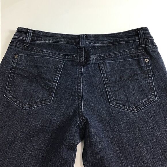 DKNY Denim Jeans High Waist Straight Leg Dark Wash Jeans Size 14 - Picture 6 of 16